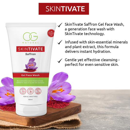 OG BEAUTY Natural Skintivate Saffron Gel Face Wash 150 ML