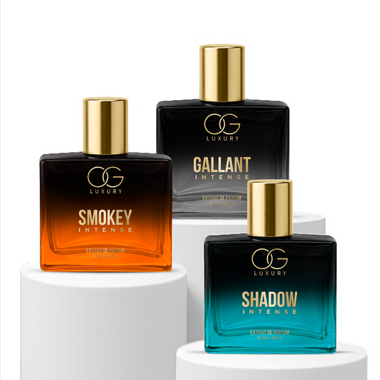 OG LUXURY Smokey, Gallant & Shadow Intense Extrait De Parfum Combo for Men | Long Lasting Luxury Perfume Gift Set | Premium Fragrance Collection | 50ml Each | Set of 3