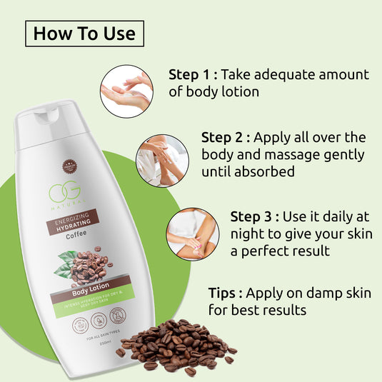 OG BEAUTY Natural Energizing Hydrating Coffee Body Lotion 250 Ml