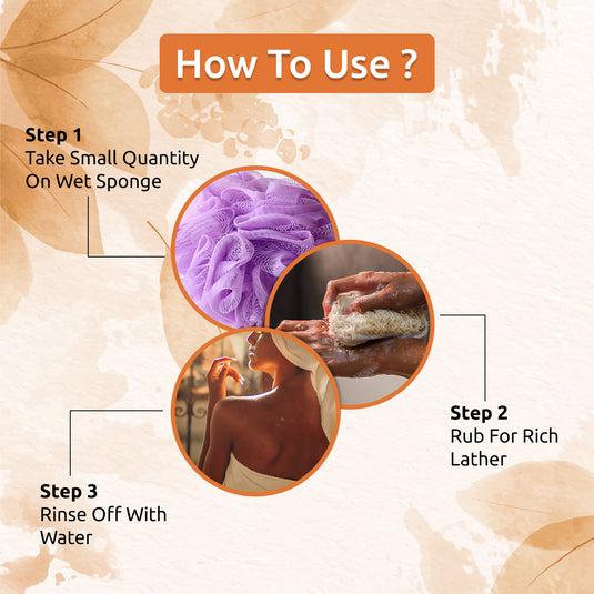 small quantity,RIch lather,off with water