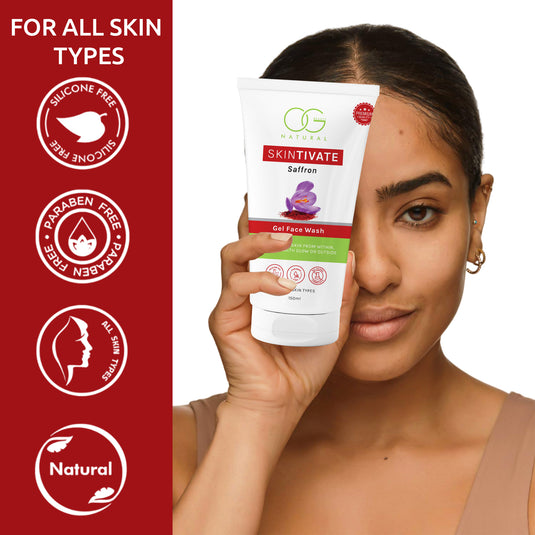 OG BEAUTY Natural Skintivate Saffron Gel Face Wash 150 ML