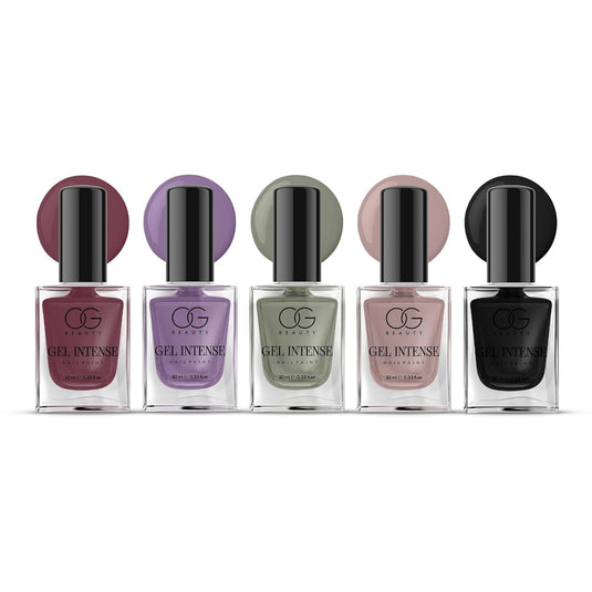 OG BEAUTY Gel Intense Nail Paint Set of 5 - 10ml Each