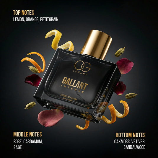 OG Luxury Extrait De Parfum Shadow & Gallant Intense Combo – India’s First & Strongest Perfume with 40% Concentration, 50ml Each