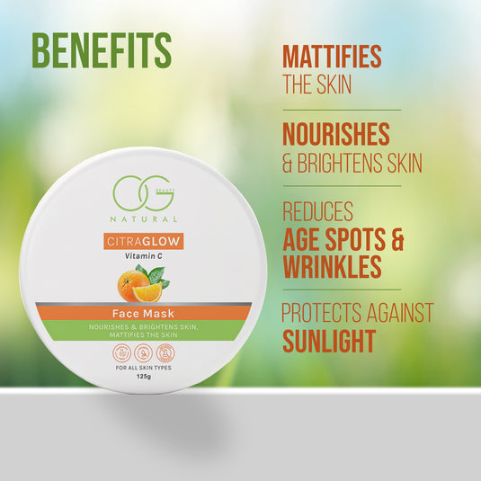 OG BEAUTY Natural Citraglow Vitamin C Face Mask 125g