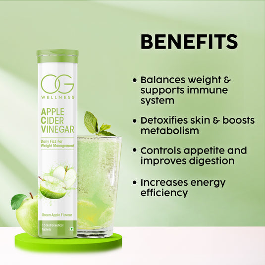OG Wellness Health Booster Pack: Apple Cider Vinegar, Natural Sesbania Biotin, Vitamin C, Amla & Zinc