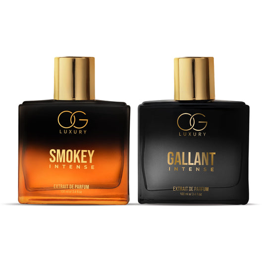 OG Luxury Extrait De Parfum Smokey & Gallant Intense Combo – India’s Strongest Perfume with 40% Concentration, 100ml Each