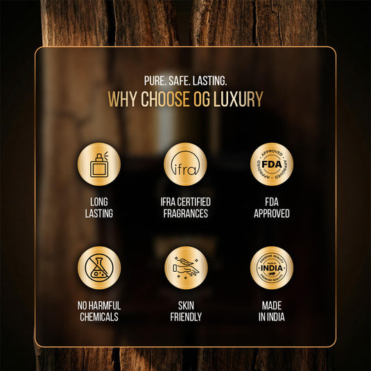 OG Luxury Extrait De Parfum Woody Intense – India’s First & Strongest Perfume with 40% Concentration, 100 ml