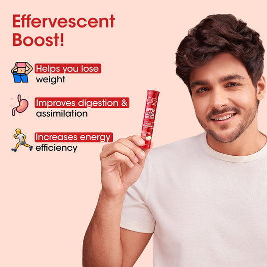 OG Wellness Apple Cider Vinegar Effervescent Tablets for Weight Loss - Red Apple Flavor