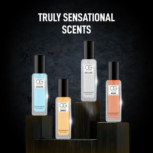 OG BEAUTY Luxury Elite Aura Perfume Pack of 4, 20ml Each for Men