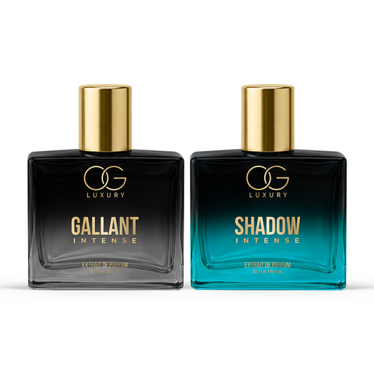 OG Luxury Extrait De Parfum Shadow & Gallant Intense Combo – India’s First & Strongest Perfume with 40% Concentration, 50ml Each