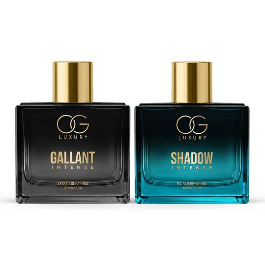 OG Luxury Extrait De Parfum Shadow & Gallant Intense Combo – India’s First & Strongest Perfume with 40% Concentration, 100ml Each