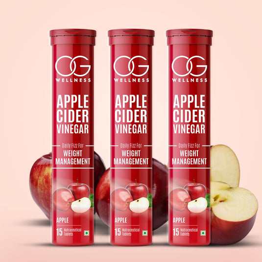 OG Wellness Apple Cider Vinegar Effervescent Tablets for Weight Loss - Red Apple Flavor