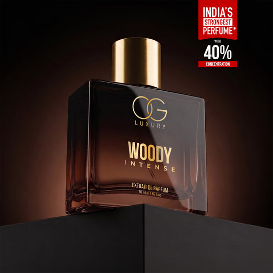 OG Luxury Extrait De Parfum Woody Intense – India’s First & Strongest Perfume with 40% Concentration, 50 ml