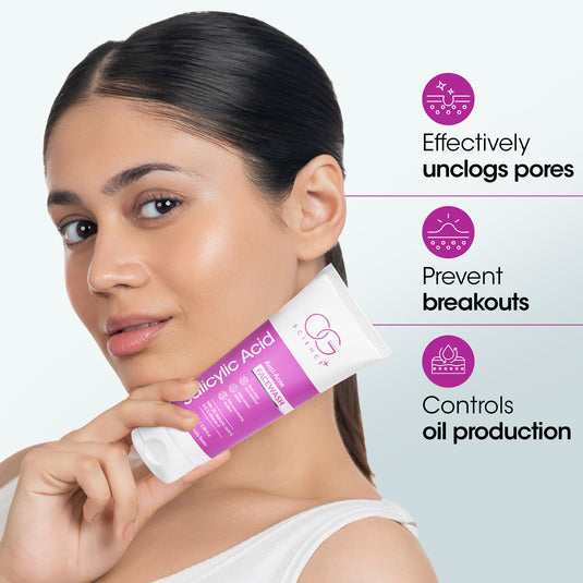 OG BEAUTY Science Salicylic Deep Cleansing Formula for Clear, Acne-Free Skin, Gentle on Sensitive Skin Types Face Wash (100 ml)