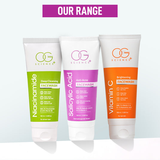 OG BEAUTY Science Salicylic Deep Cleansing Formula for Clear, Acne-Free Skin, Gentle on Sensitive Skin Types Face Wash (100 ml)