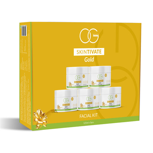 OG BEAUTY SKINTIVATE Gold Facial Kit | 5-Step Glow Boost | Brightens, Reduces Dark Spots & Tanning