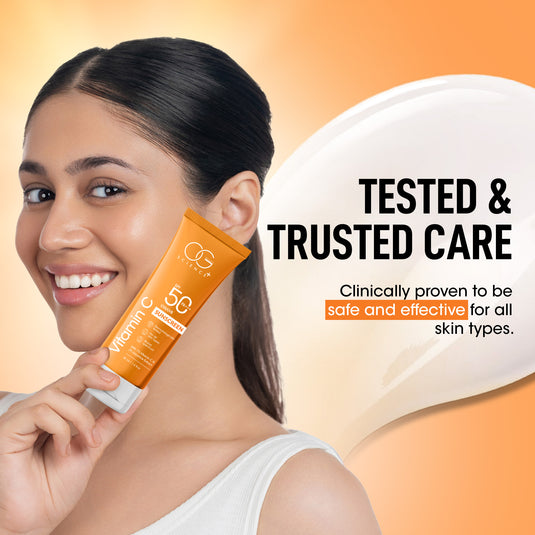 OG BEAUTY SCIENCE SPF 50 PA+++ Sunscreen - 1% Vitamin C & Liquorice for Radiant Skin - UV Protection & Hydration - 50ml