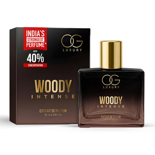 OG Luxury Extrait De Parfum Woody Intense – India’s First & Strongest Perfume with 40% Concentration, 50 ml