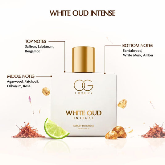 OG Luxury White Oud Intense Extrait De Parfum - Premium, Long-Lasting Fragrance with 21% Perfume Oil Concentration