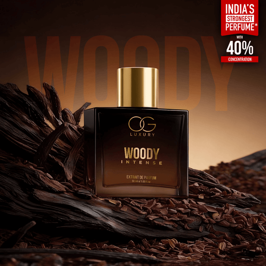 OG Luxury Extrait De Parfum Woody Intense – India’s First & Strongest Perfume with 40% Concentration, 50 ml