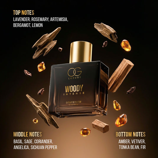 OG Luxury Extrait De Parfum Woody Intense – India’s First & Strongest Perfume with 40% Concentration, 50 ml