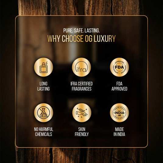 OG Luxury Extrait De Parfum Woody Intense – India’s First & Strongest Perfume with 40% Concentration, 50 ml