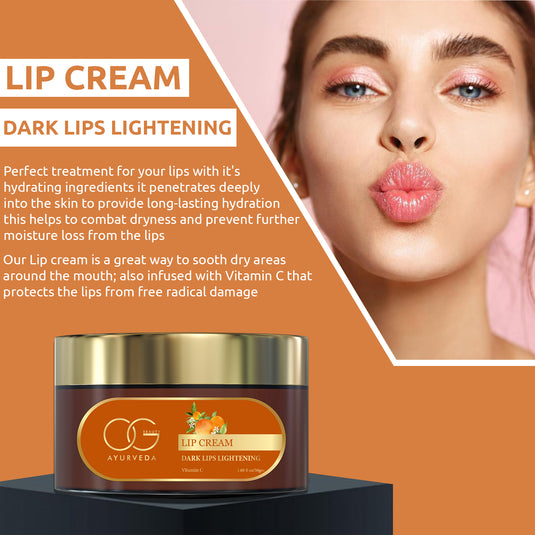 OG BEAUTY Ayurveda Dark Lips Lightening Vitamin C Lip Cream 50 GM