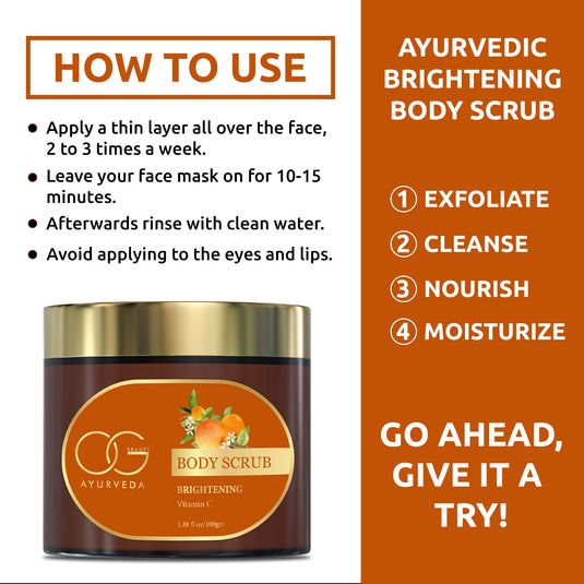 OG BEAUTY Ayurveda Brightening Vitamin C Body Scrub 100 Gm