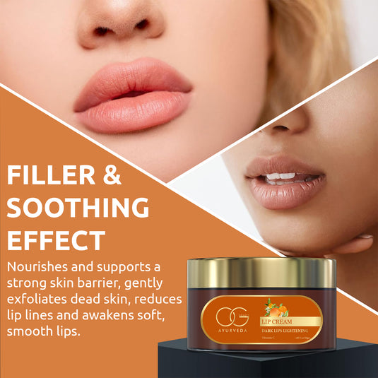 OG BEAUTY Ayurveda Dark Lips Lightening Vitamin C Lip Cream 50 GM