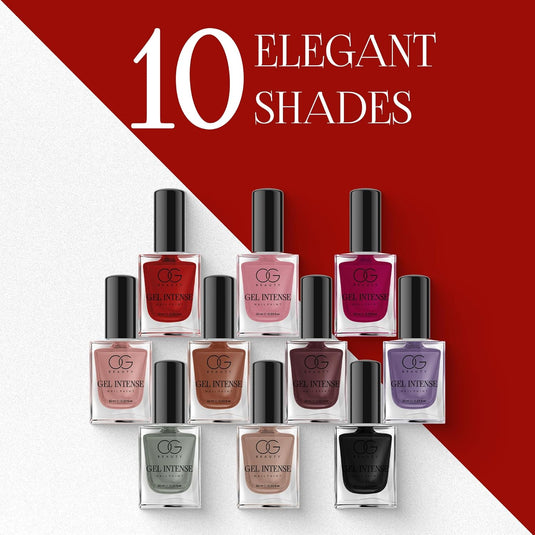 OG BEAUTY Gel Intense Nail Paint Set of 5 - 10ml Each