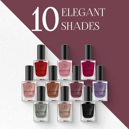 OG BEAUTY Gel Intense Nail Paint Set of 5 - 10ml Each