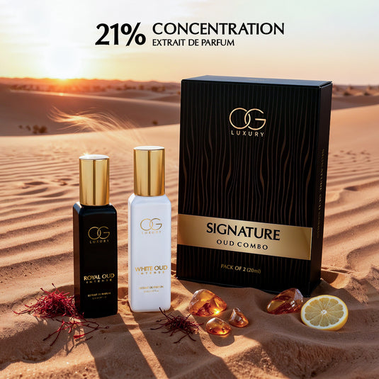OG LUXURY Super 6 Combo | Smokey, Gallant, Royal Oud, White Oud, Dark Lord, Noble Man | Long Lasting Perfume Gift Set for Men, Pack of 6 Perfume Set, 20ml Each