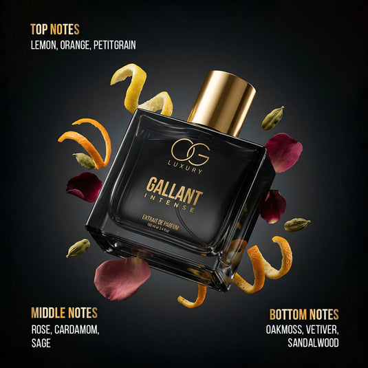 OG Luxury Extrait De Parfum Smokey Intense & Gallant Intense Duo - India’s Strongest Perfume with 40% Concentration, 2x100 ML