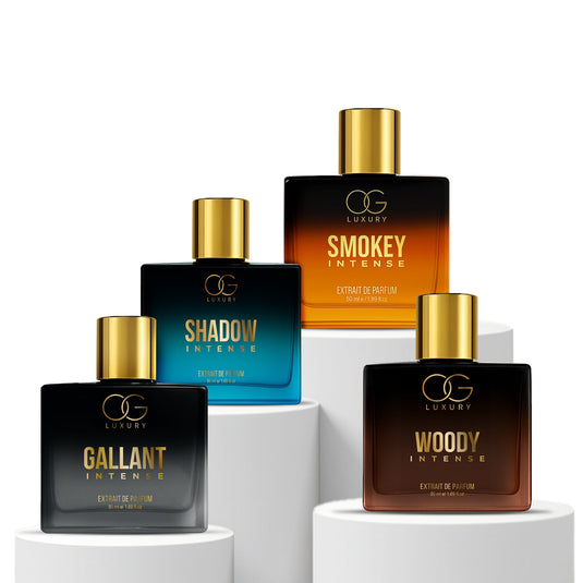 OG Luxury Extrait De Parfum Intense Combo - India’s Strongest Perfume with 40% Oil Concentration, 4x50 ML