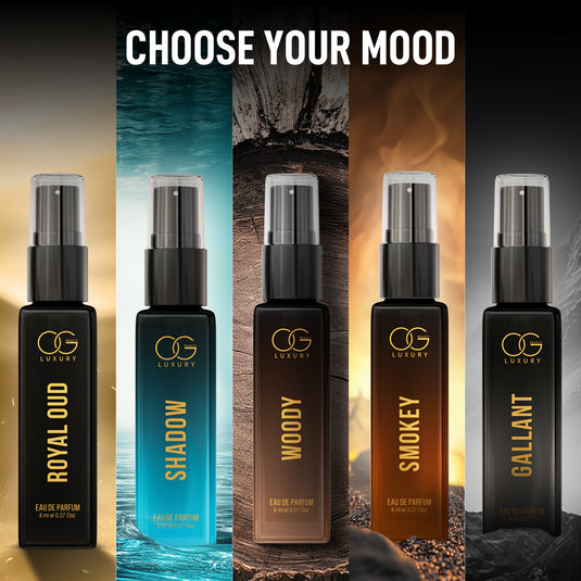 OG BEAUTY Luxury Perfume Gift Set for Men | 5 Eau De Parfum Scents (5 x 8ml) | Long-Lasting & Travel-Friendly