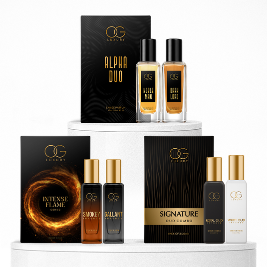 OG LUXURY Super 6 Combo | Smokey, Gallant, Royal Oud, White Oud, Dark Lord, Noble Man | Long Lasting Perfume Gift Set for Men, Pack of 6 Perfume Set, 20ml Each