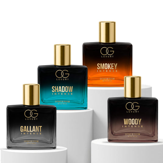 OG Luxury Extrait De Parfum Intense Combo - India’s First & Strongest Perfume with 40% Oil Concentration, 4x50 ML