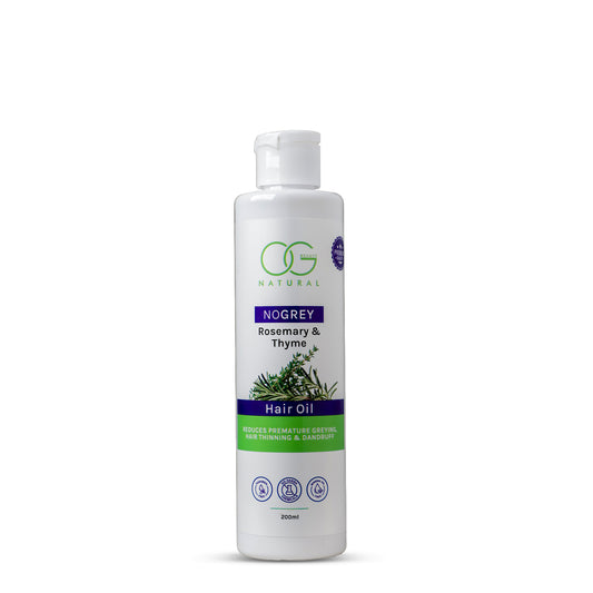 OG Beauty Naturals Rosemary & Thyme Hair Oil 200ml - Nourishing Scalp Treatment for Strong, Healthy Hair