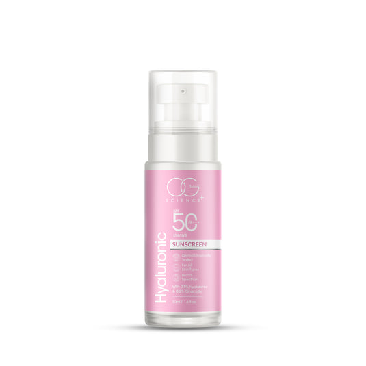 OG BEAUTY Science SPF 50 PA+++ Sunscreen with Hyaluronic acid and Ceramide - Dermatologically Tested - Broad Spectrum 50 ml