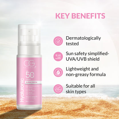 OG BEAUTY SCIENCE SPF 50 PA+++ Sunscreen with Hyaluronic Acid