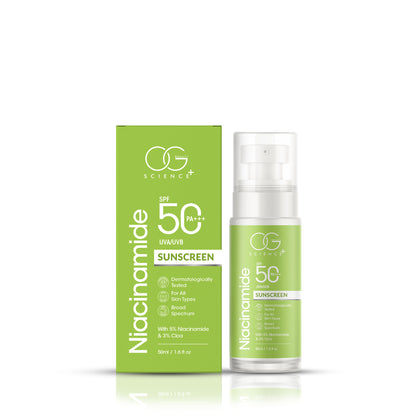 OG BEAUTY SCIENCE SPF 50 PA+++ Sunscreen with Niacinamide & Cica-Dermatologically Tested
