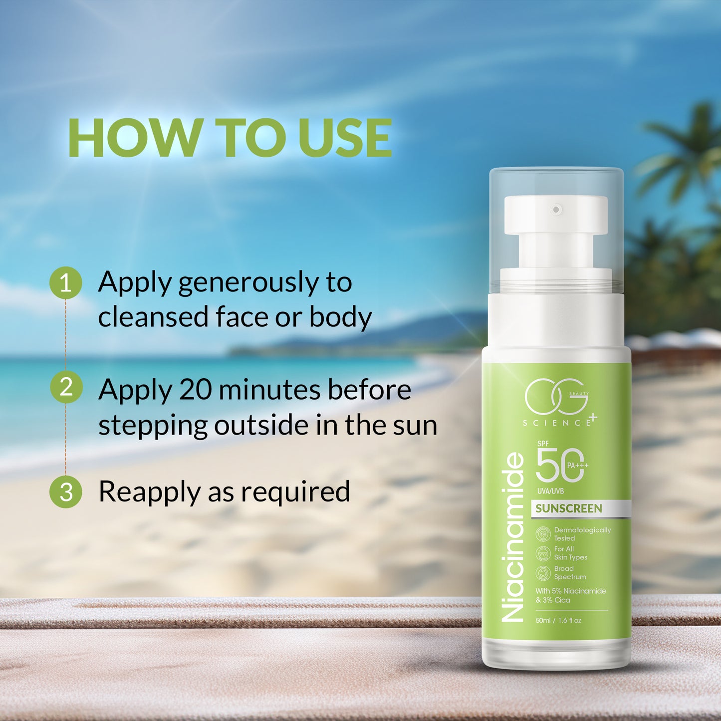 OG Beauty Science SPF 50 PA+++ Sunscreen