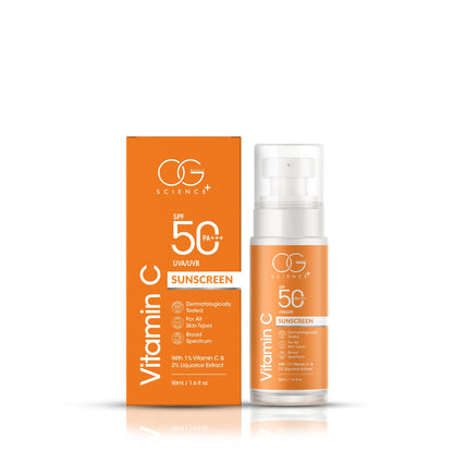 OG BEAUTY SCIENCE SPF 50 PA+++ Sunscreen with Vitamin C & Liquorice Extract