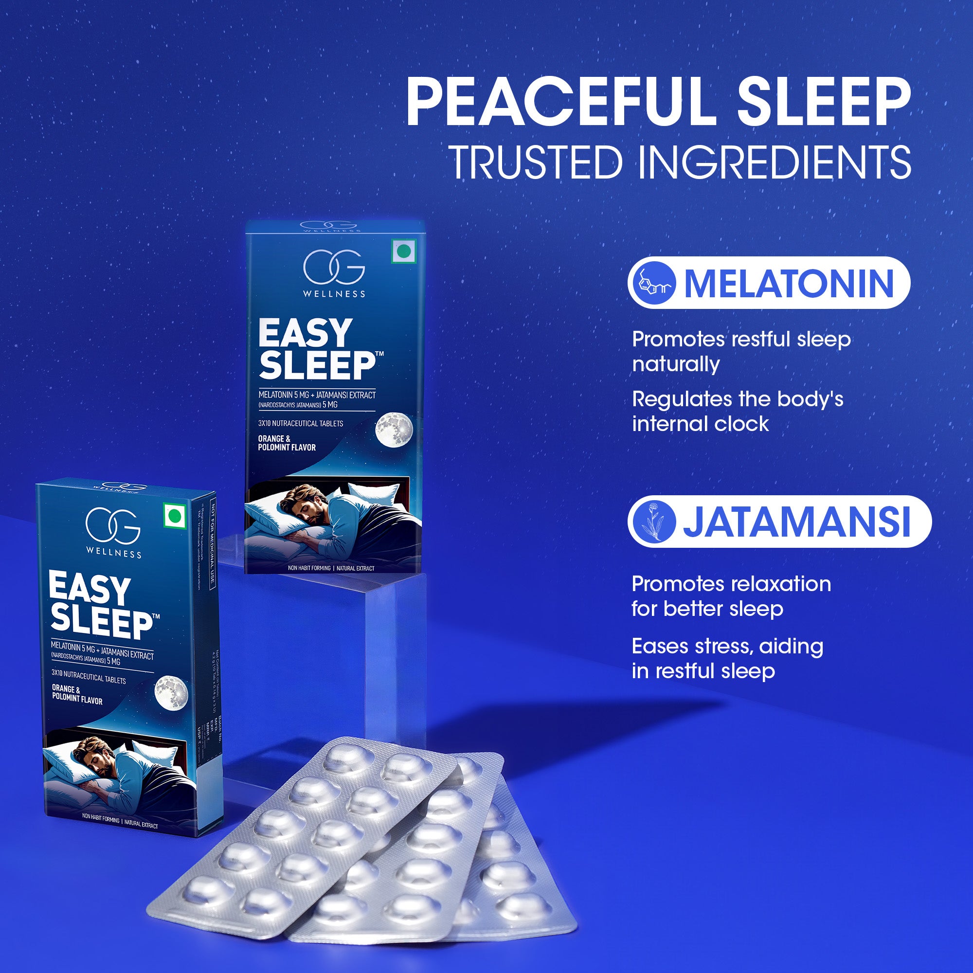 Sleep Mints Easy Sleep Chewing Mints | Melatonin Tablets | OG Luxury
