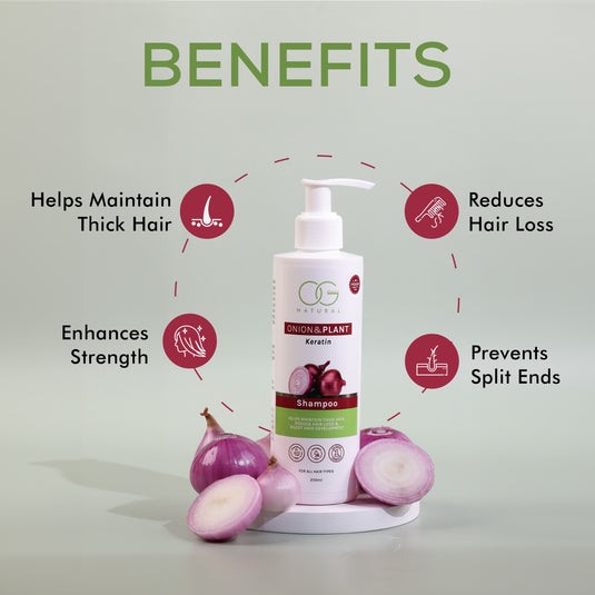 OG BEAUTY Natural Onion & Plant Keratine Shampoo 250 Ml