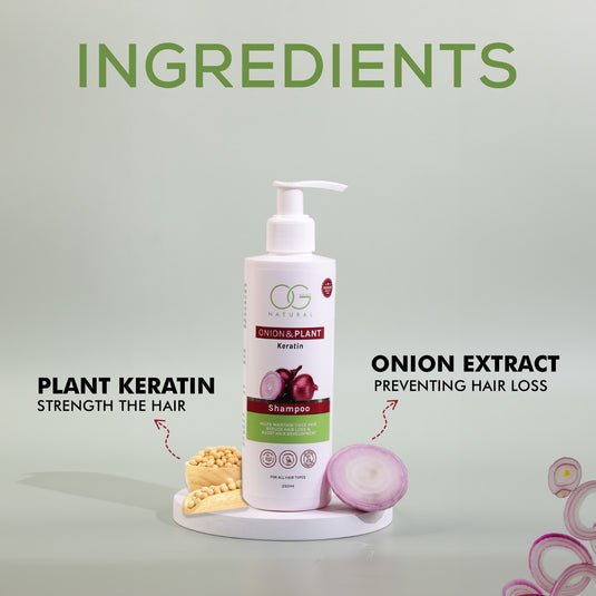OG BEAUTY Natural Onion & Plant Keratine Shampoo 250 Ml