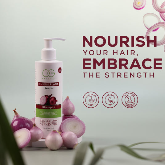 OG BEAUTY Natural Onion & Plant Keratine Shampoo 250 Ml